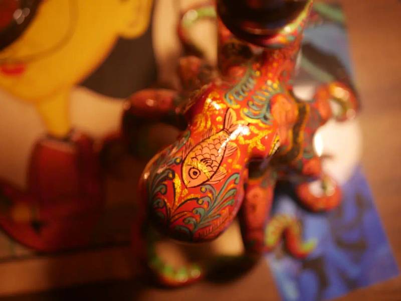 Pattachitra Octopus Lamp — Tarangini