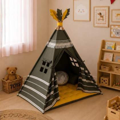 Forest Hideout Kids Play Teepee Tent