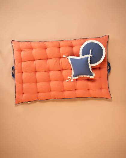 Moving Cloud Set, Kids Floor Mattress with 2 Cushions