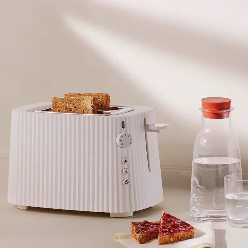 Plisse Toaster in White by Michele De Lucchi for Alessi
