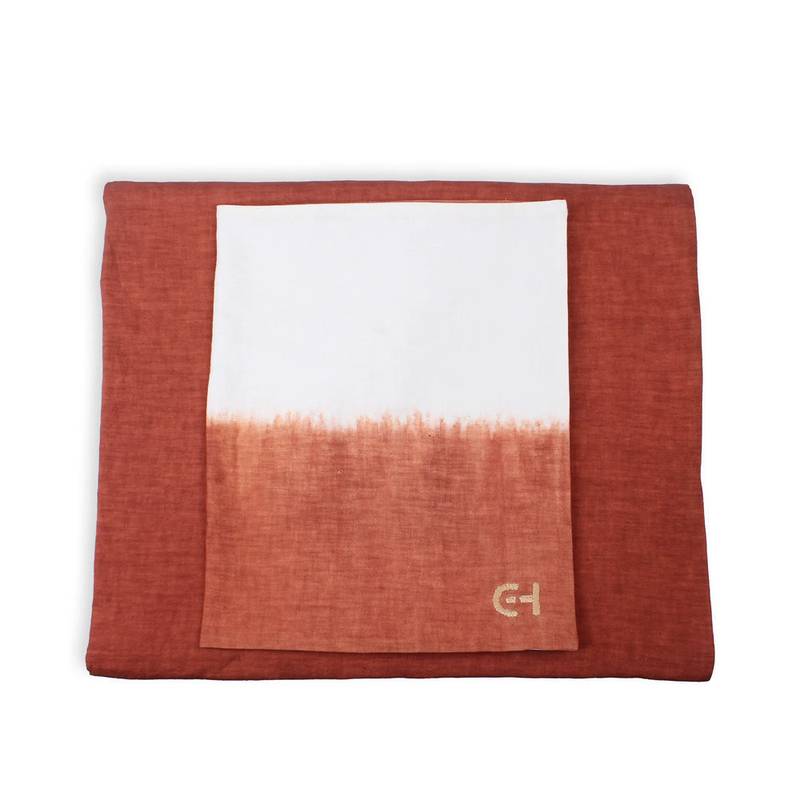 Tie and Dye Autumn Hues Duvet Cover and Standard Sham Set