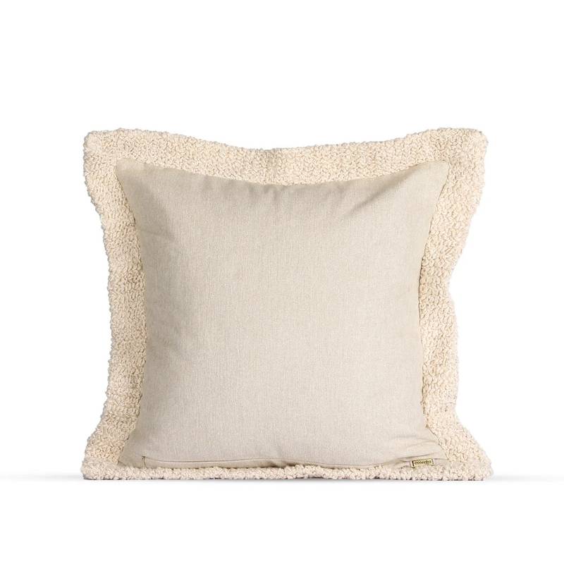 Border Loop Cushion – Ivory Linen Blend by Essentia