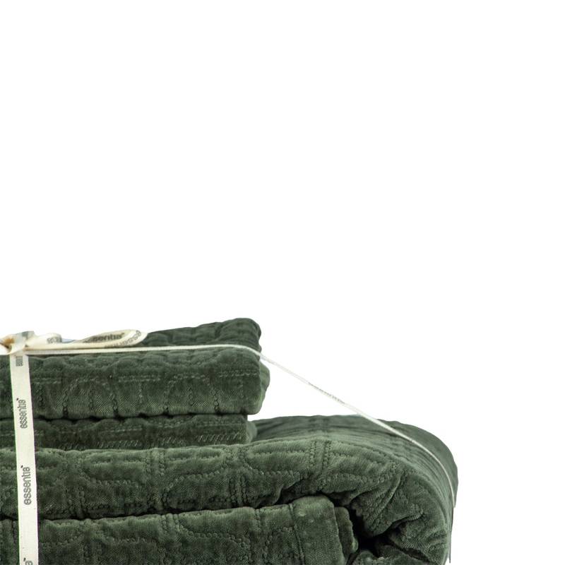 Cotton Quilted Bedding Set Olive Green