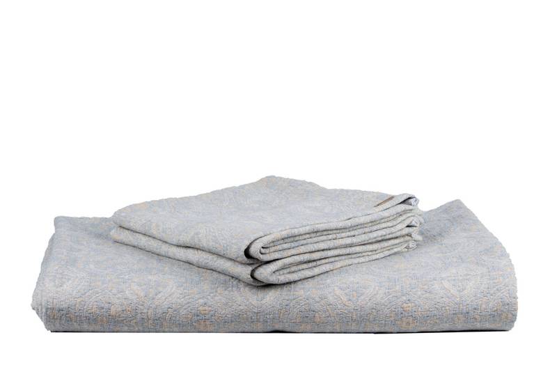 Textured jacquard Bed spread and 2 euro sham