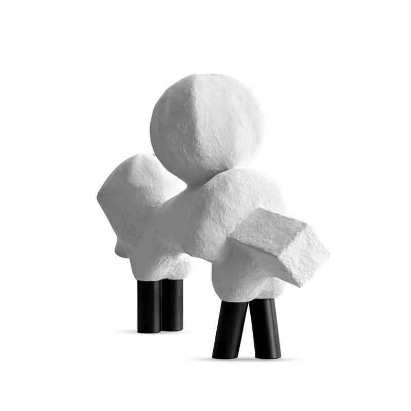 Paper Mache Sculpture with Custom Metal Legs