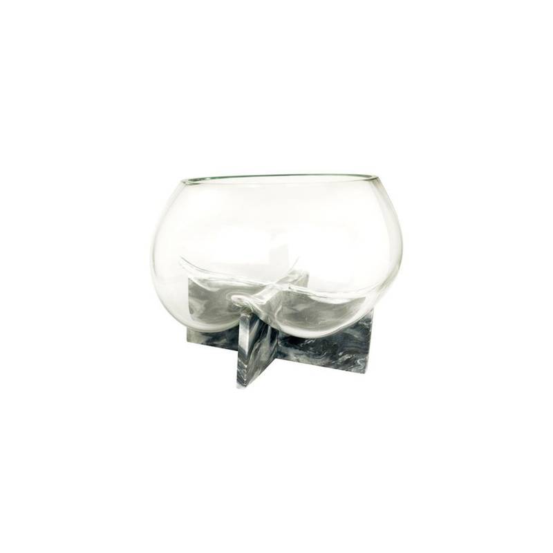 GRAVITY CROSS Dish in Grey Marble