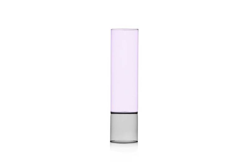 BAMBOO GROOVE- Vase Smoke/Pink cm 37